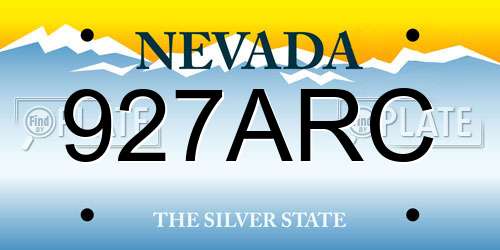 927ARC Nevada License Plate