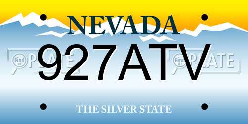 927ATV Nevada License Plate