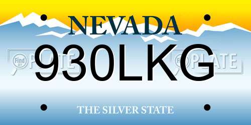 930LKG Nevada License Plate