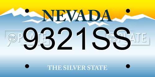 9321SS Nevada License Plate
