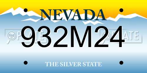 932M24 Nevada License Plate