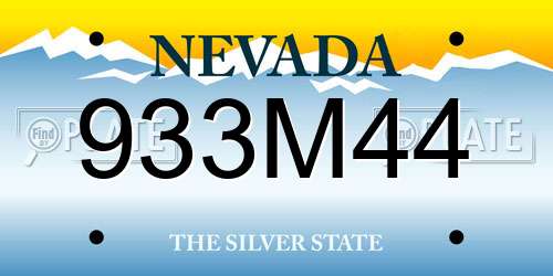 933M44 Nevada License Plate