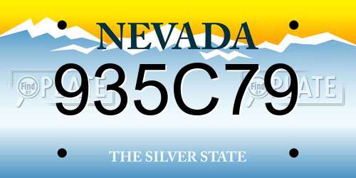 935C79 Nevada License Plate