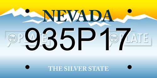 935P17 Nevada License Plate