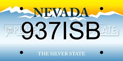 937ISB Nevada License Plate