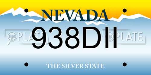 938DII Nevada License Plate