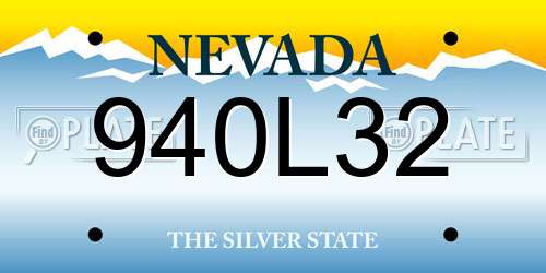 940L32 Nevada License Plate