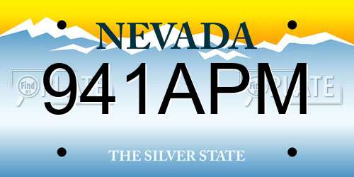 941APM Nevada License Plate