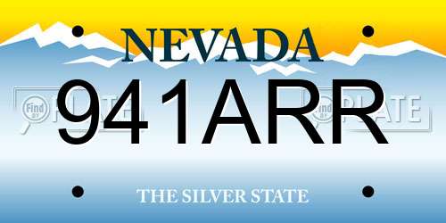 941ARR Nevada License Plate