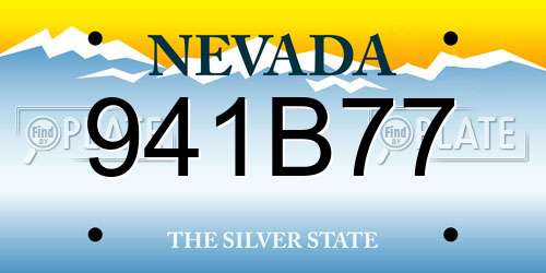 941B77 Nevada License Plate