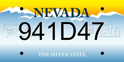 941D47 Nevada License Plate