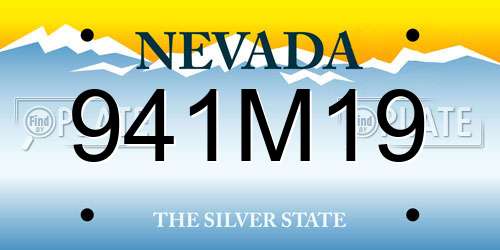 941M19 Nevada License Plate