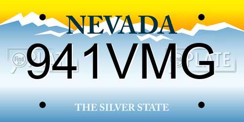 941VMG Nevada License Plate