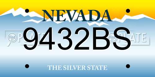 9432BS Nevada License Plate