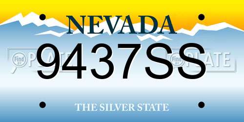 9437SS Nevada License Plate