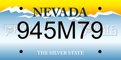 945M79 Nevada License Plate