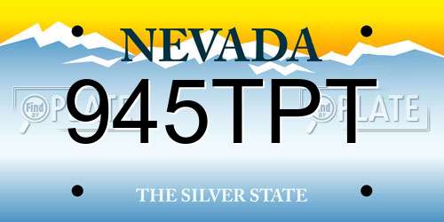 945TPT Nevada License Plate