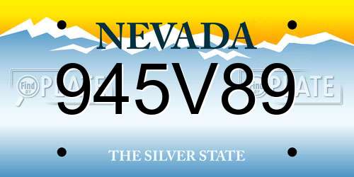 945V89 Nevada License Plate