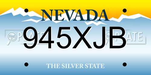 945XJB Nevada License Plate