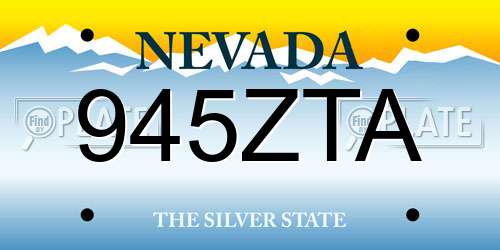 945ZTA Nevada License Plate