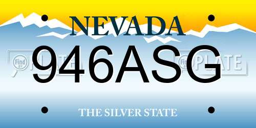 946ASG Nevada License Plate