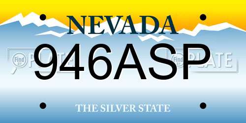 946ASP Nevada License Plate