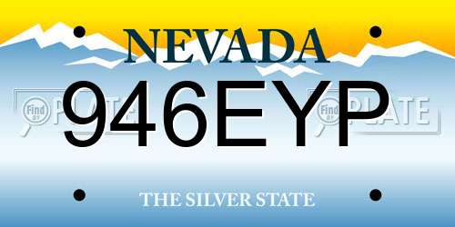 946EYP Nevada License Plate