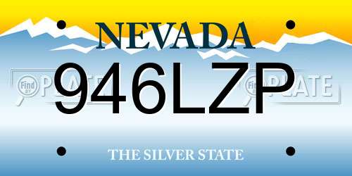 946LZP Nevada License Plate