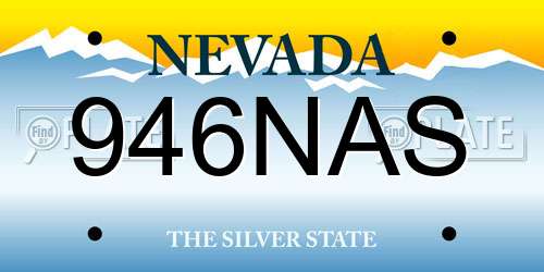 946NAS Nevada License Plate