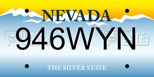 946WYN Nevada License Plate