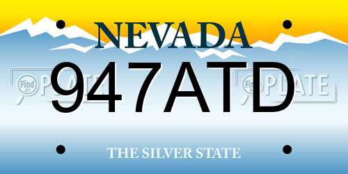 947ATD Nevada License Plate