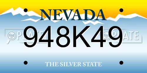 948K49 Nevada License Plate