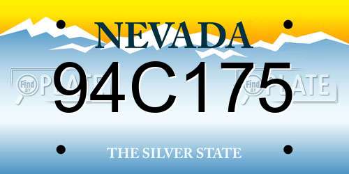 94C175 Nevada License Plate