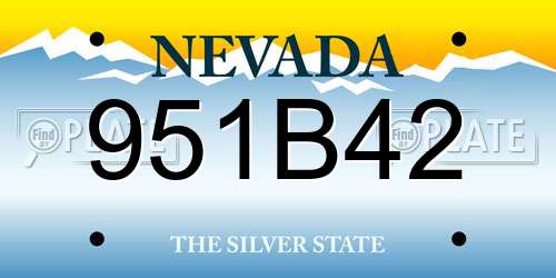 951B42 Nevada License Plate