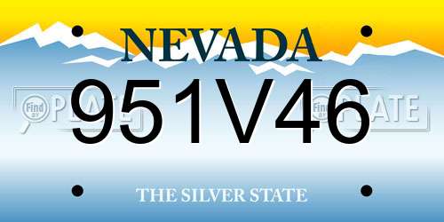 951V46 Nevada License Plate