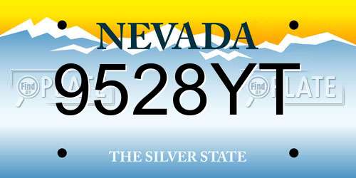 9528YT Nevada License Plate