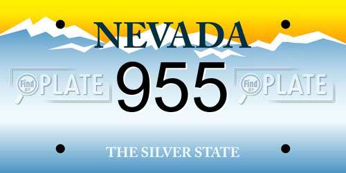 955 Nevada License Plate