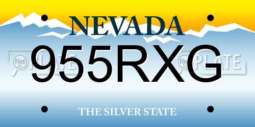 955RXG Nevada License Plate
