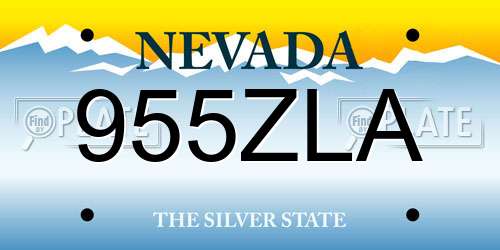 955ZLA Nevada License Plate