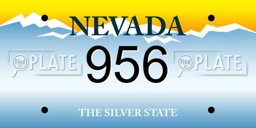 956 Nevada License Plate