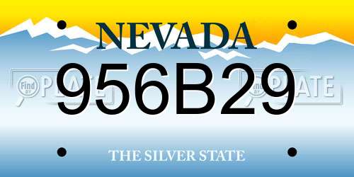 956B29 Nevada License Plate