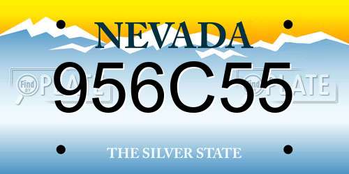 956C55 Nevada License Plate