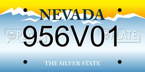 956V01 Nevada License Plate