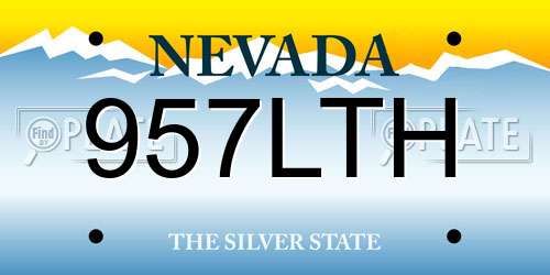 957LTH Nevada License Plate