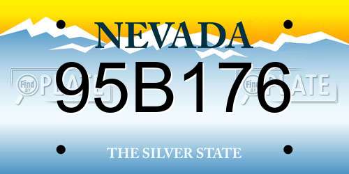95B176 Nevada License Plate
