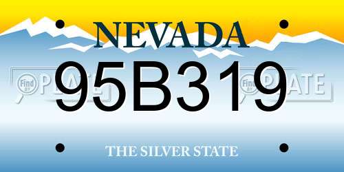 95B319 Nevada License Plate