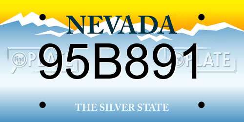 95B891 Nevada License Plate