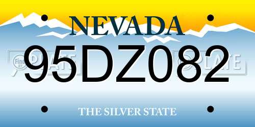 95DZ082 Nevada License Plate
