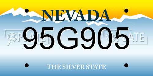 95G905 Nevada License Plate