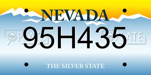95H435 Nevada License Plate